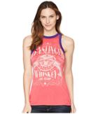 Rock And Roll Cowgirl Loose Fit Tank Top 49-5563 (hot Pink) Women's Sleeveless