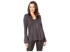 Lucky Brand Sandwash Henley Top (lucky Black) Women's Long Sleeve Pullover