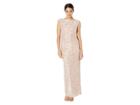 Marina Cap Sleeve Sequined Stretch Lace Side Pleat Gown (blush) Women's Clothing