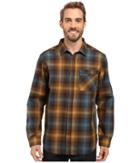 Mountain Hardwear Reversible Plaid Long Sleeve Shirt (golden Brown) Men's Long Sleeve Button Up