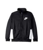 Nike Kids Sportswear Track Jacket (little Kids/big Kids) (black/white/white) Boy's Coat
