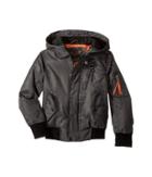 Urban Republic Kids Hooded Flight Jacket (little Kids/big Kids) (dark Charcoal) Boy's Coat