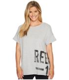 Reebok S Faves Short Sleeve Shirt (medium Grey Heather) Women's Clothing