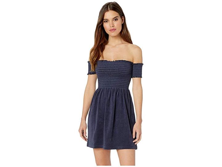 Juicy Couture Microterry Smocked Dress (regal) Women's Dress