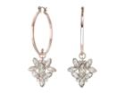 Guess Hoop Earrings With Stone Cluster Drop (rose Gold) Earring