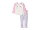 Joules Kids Applique Knit Top And Pants Set (infant) (pink Mouse) Girl's Active Sets