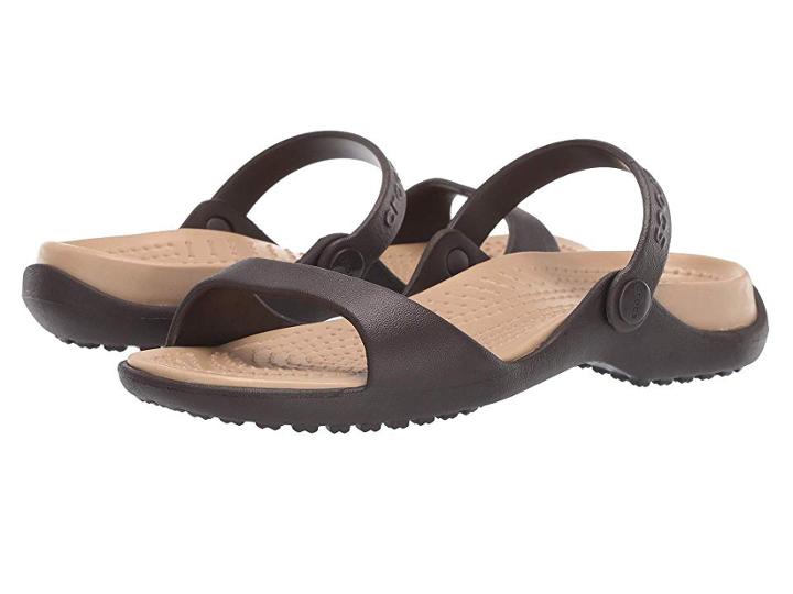 Crocs Cleo (espresso/gold) Women's Slide Shoes