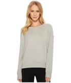 Lauren Ralph Lauren French Terry Long Sleeve Raglan Top (heather Grey) Women's Pajama