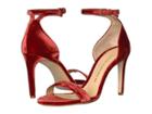 Chloe Gosselin Narcissus Velvet Ankle Strap Heel (rusty Red) High Heels