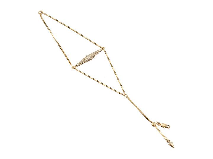 Vince Camuto Vertical Extended Pyramid Bracelet (gold/crystal) Bracelet