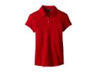 Nautica Kids Short Sleeve Interlock Polo (big Kids) (red) Girl's Clothing