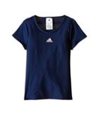 Adidas Kids Primefit Tee (little Kids/big Kids) (collegiate Navy) Girl's T Shirt