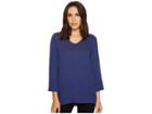 Nally & Millie French Terry Panel Seam Hoodie (blue) Women's Sweatshirt