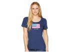 Life Is Good Americana Palms Crusher Scoop Tee (darkest Blue) Women's T Shirt