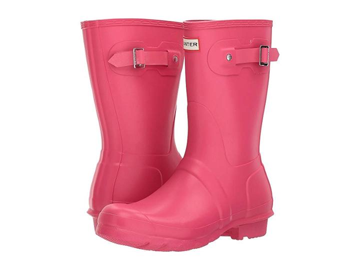 Hunter Original Short Rain Boots (bright Pink) Women's Rain Boots
