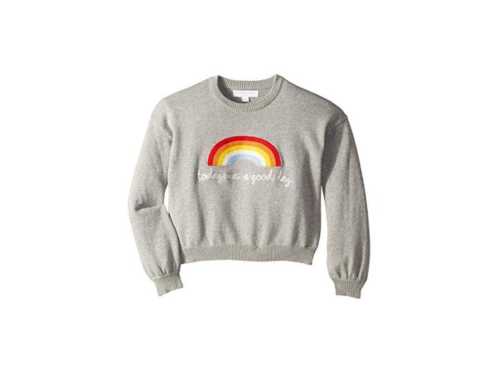 Spiritual Gangster Kids Rainbow Billow Sweater (little Kids/big Kids) (medium Heather Grey) Girl's Sweater