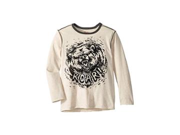 Hatley Kids Grizzly Roar Long Sleeve Tee (toddler/little Kids/big Kids) (natural) Boy's T Shirt