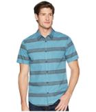 O'neill Wagner Short Sleeve Woven Top (deep Teal) Men's Clothing