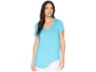 Lilla P Short Sleeve V-neck (capri) Women's Short Sleeve Pullover