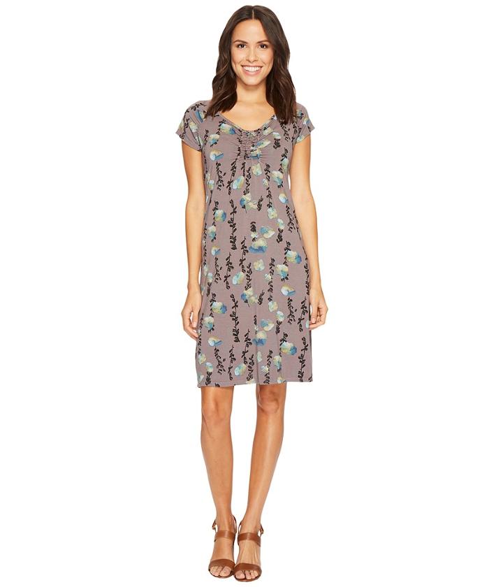 Fresh Produce Floral Vines Emma Dress (grey Smoke) Women's Dress