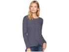 Tribal Long Sleeve Top With Waist Knot (blue Jay) Women's Long Sleeve Pullover