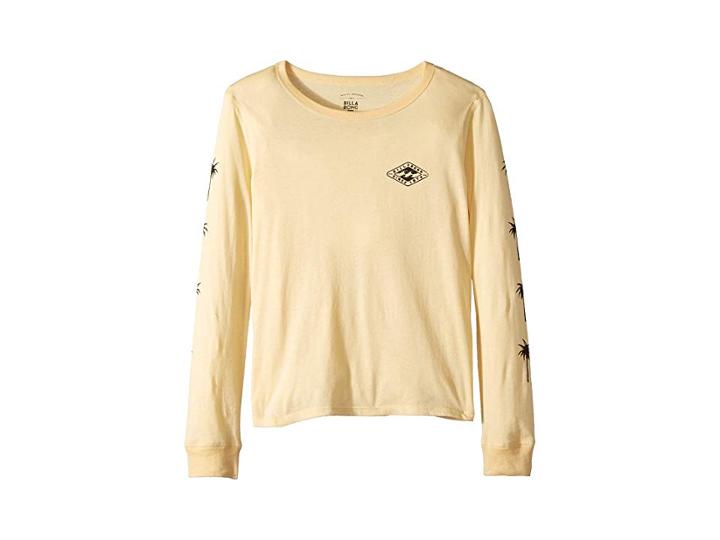 Billabong Kids Stay Wild Long Sleeve Tee (little Kids/big Kids) (yellow Fade) Girl's T Shirt