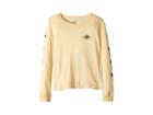 Billabong Kids Stay Wild Long Sleeve Tee (little Kids/big Kids) (yellow Fade) Girl's T Shirt