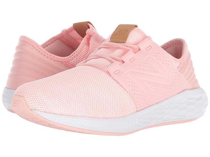 New Balance Kids Kjcrzv2g Knit (big Kid) (himalayan Pink/white) Girls Shoes