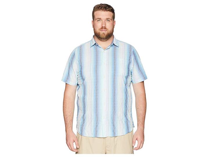 Tommy Bahama Big & Tall Big Tall La Prisma Stripe Shirt (mint Mojito) Men's Short Sleeve Button Up