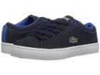 Lacoste Kids Straightset Lace 417 1 (little Kid) (navy) Kid's Shoes