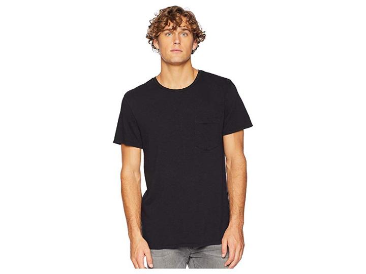 Hudson Crew Neck Pocket Tee (black 2) Men's T Shirt