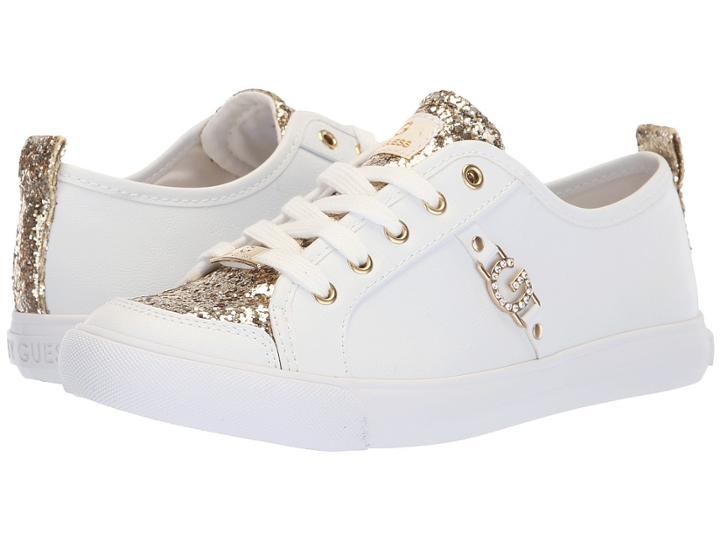 G By Guess Banx3 (white/light Gold) Women's Shoes