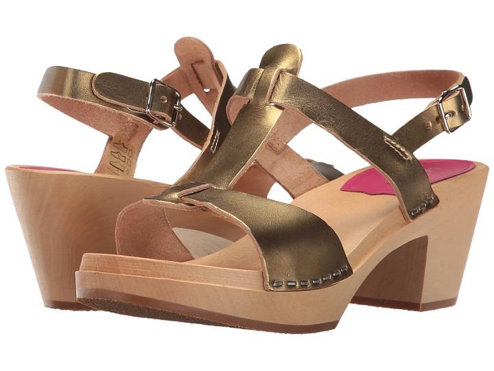 Swedish Hasbeens Greek Sandal (gold) High Heels