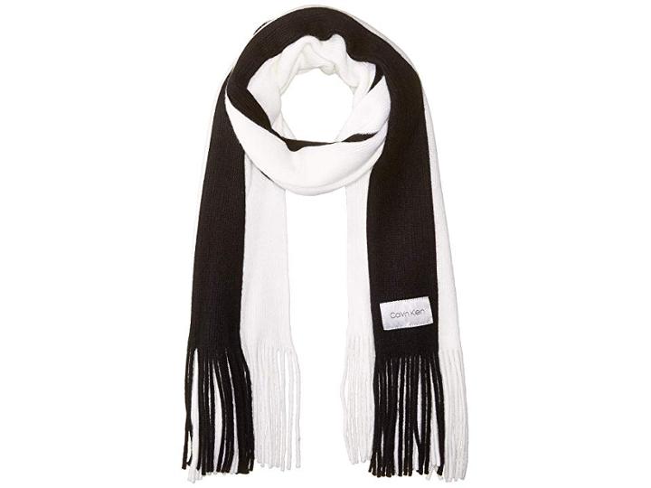 Calvin Klein Bold Stripe Scarf (cream) Scarves