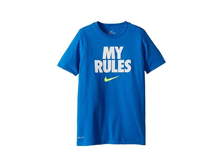 Nike Kids Dry Tee My Rules (little Kids/big Kids) (blue Nebula) Boy's T Shirt