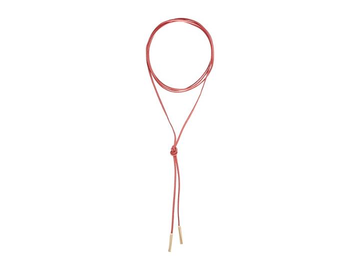 Steve Madden Wrap Around Suede Choker (gold/red) Necklace