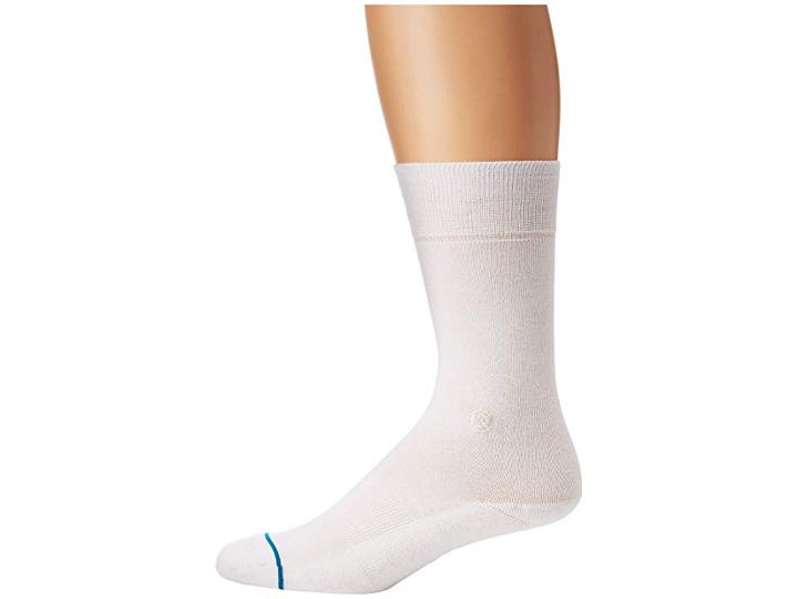 Stance Division (white) Men's Crew Cut Socks Shoes