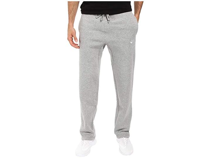 Nike Sportswear Fleece Pant (dark Grey Heather/white) Men's Fleece