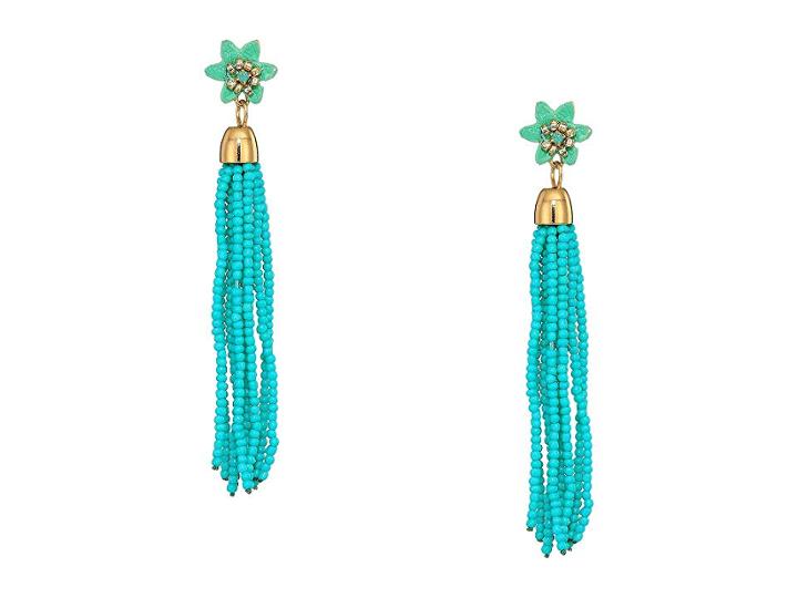 Rebecca Minkoff Calla Tassel Earrings (turquoise/gold) Earring