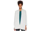 Eileen Fisher Tencel Organic Cotton Fleece Kimono Long Cardigan (dark Pearl) Women's Sweater