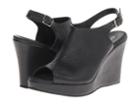 Cordani Wellesley (black Leather) Women's Wedge Shoes
