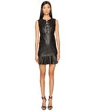 Just Cavalli Sleeveless Tiefront Leather Dress (black) Women's Dress