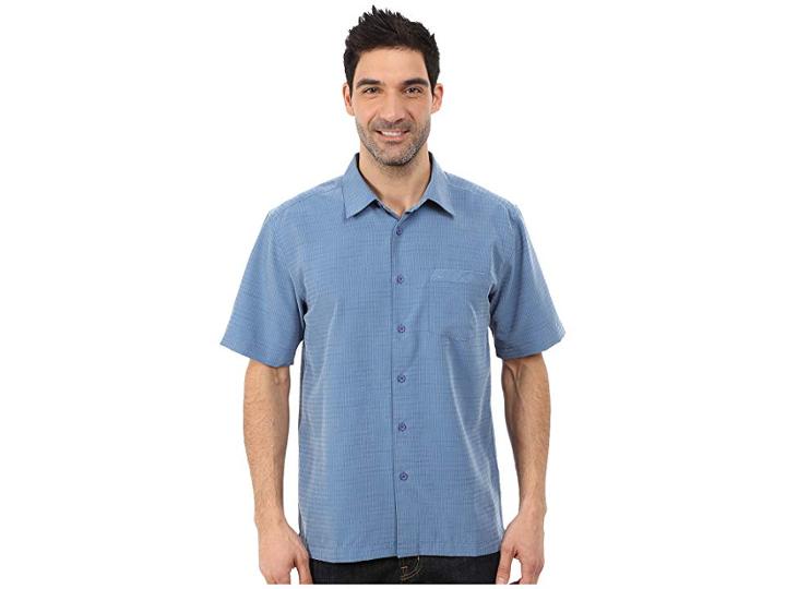 Quiksilver Waterman Centinela 4 Traditional Polynosic Woven Top (bluefin) Men's Clothing