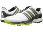 Adidas Golf Powerband Boa Boost (ftwr White/iron Metallic/solar Slime) Men's Golf Shoes