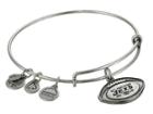 Alex And Ani New York Jets Football Charm Bangle (rafaelian Silver Finish) Bracelet