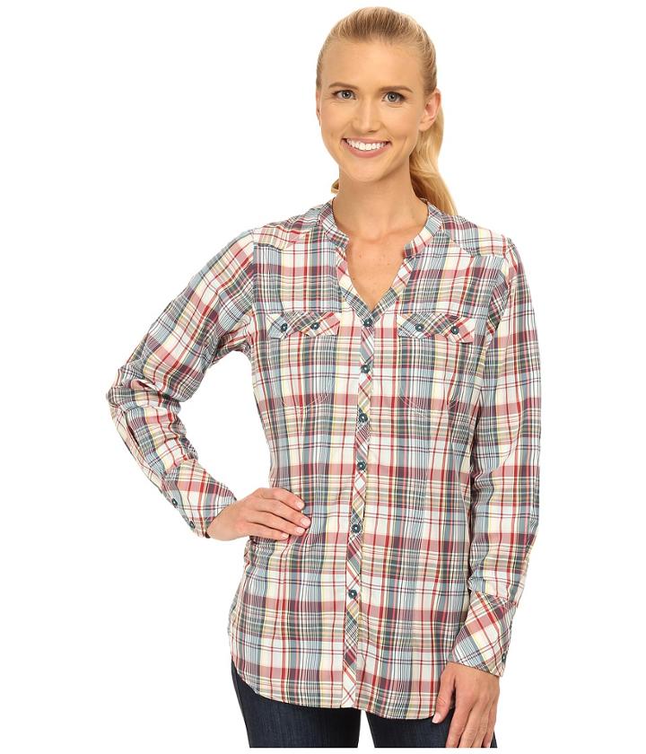 Exofficio Airharttm Long Sleeve Top (marina) Women's Long Sleeve Button Up