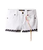 Lucky Brand Kids Riley Stretch Denim Shorts With Embroidery (toddler) (bright White) Girl's Shorts