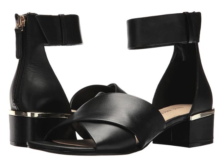 Nine West Yesterday Block Heel Sandal (black Soft Calf) Women's Sandals