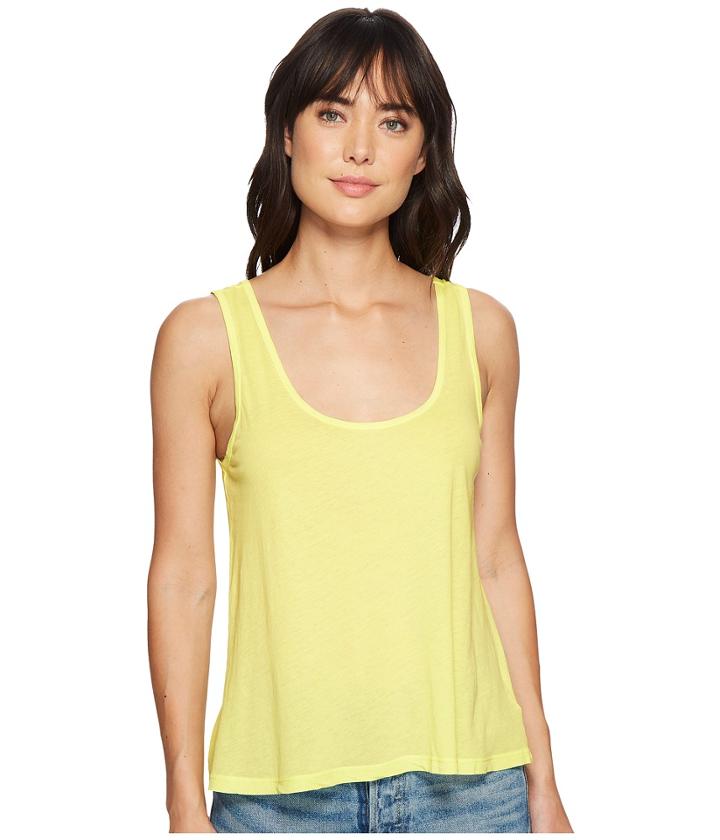 Splendid Vintage Whisper Scoop Tank Top (vintage Yellow Glow) Women's Sleeveless