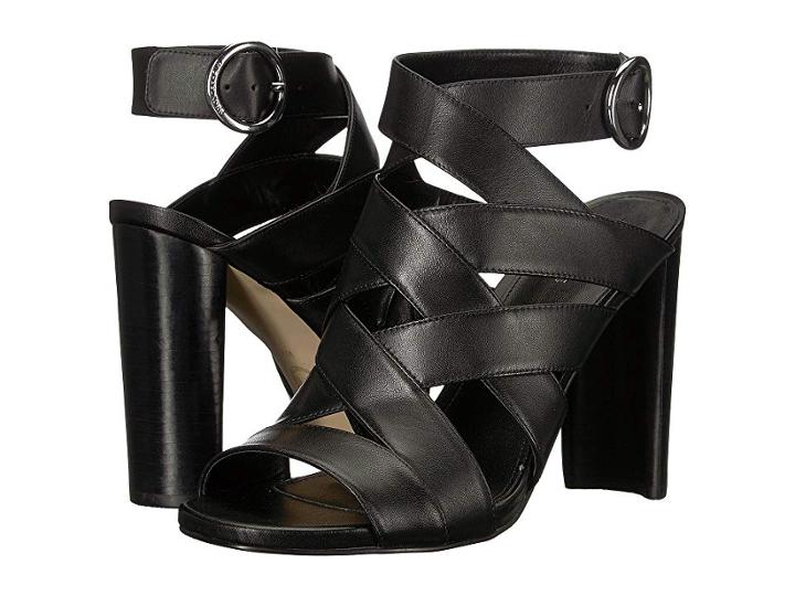 Michael Michael Kors Alana Sandal (black Vachetta) High Heels